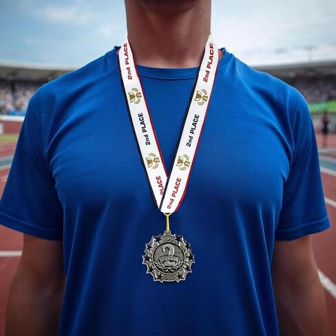 1st 2nd 3rd Place Ten Star Award Medals - 3 Piece Set (Gold, Silver, Bronze) Includes Neck Ribbon in Kuwait