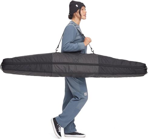 evo Padded Single Ski Bag - Durable 600D Recycled PET Ripstop | Removable Shoulder Strap | Fits Skis & Poles | Lightweight & Protective in Saudi Arabia