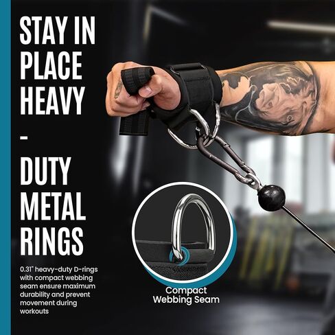 أشرطة رفع الأثقال مع حلقات على شكل حرف D، أشرطة معصم مبطنة لرفع الأثقال، أشرطة رياضية غير قابلة للانزلاق لرفع الأثقال، رفع الأثقال، تمرين آلة الكابل، حزام رفع لتدريب القوة في صالة الألعاب الرياضية in Kuwait