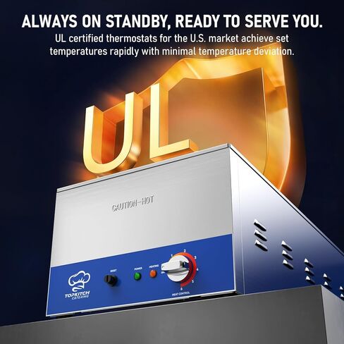 جهاز تسخين الطعام التجاري ذو 4 مقلاة من ETL مع خزان قطعة واحدة غير ملحوم ومقلاة GN مقاس 4 من 1/3، وطاولة بخار لمحطة حساء كونترتوب 120 فولت 1500 وات للبوفيه والحفلات والمطاعم in Kuwait