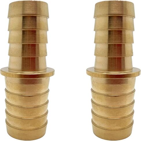 2 PCS Brass Reducer 3/16" to 5/32" Barb Hose ID Splicer Barbed Fitting, Hex Union Connector by CX WONDERLAND in Kuwait