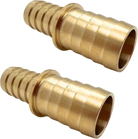 2 PCS Brass Reducer 3/16" to 5/32" Barb Hose ID Splicer Barbed Fitting, Hex Union Connector by CX WONDERLAND in Kuwait