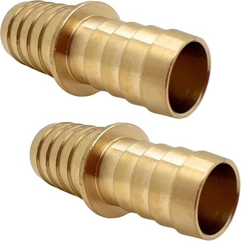 2 PCS Brass Reducer 3/16" to 5/32" Barb Hose ID Splicer Barbed Fitting, Hex Union Connector by CX WONDERLAND in Kuwait