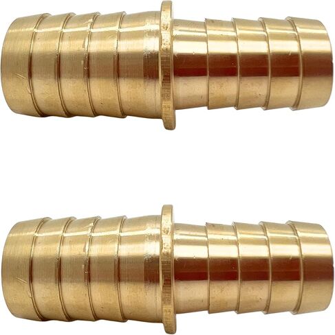 2 PCS Brass Reducer 3/16" to 5/32" Barb Hose ID Splicer Barbed Fitting, Hex Union Connector by CX WONDERLAND in Kuwait