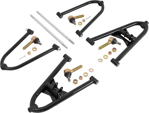Heavy Duty Front A-Arms Assembly Compatible with Honda TRX400X Sportrax 400 W/Brake Lines Clamps Powder Coated Black in Saudi Arabia