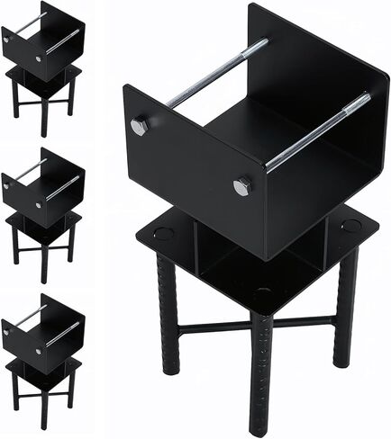 Generic 4pcs Wet Concrete Post U-Shaped 6x6 Powder-Coated Steel Post Bracket Inner Size 5.5inx5.5in for Wood Pergola Porch Railing Mailbox Support in Kuwait