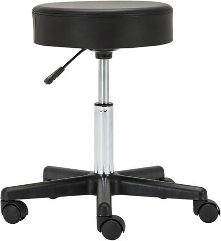 Heavy Duty Round Stool with 5 Casters Adjustable Height Easy to Assemble Rolling Chair for Dentists Spas Healthcare Environments (Brown) in Saudi Arabia