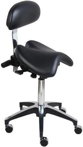 Professional Rimostool Deluxe Sleek Saddle Series Dental Rolling Saddle Seat Cusion Chair for Doctor's Office (Cobalt) in Kuwait