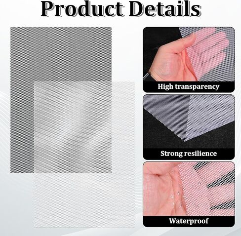 شبكة عيون Fursuit، 10 قطع 0.5 مم PVC قابلة للطباعة باللونين الأبيض والأسود، 11.8 بوصة × 7.87 بوصة، شبكات عيون تنكرية مقاومة للماء قابلة للتنفس لأقنعة بدلة الفراء، والدعائم، ومستلزمات الحرف اليدوية in Kuwait