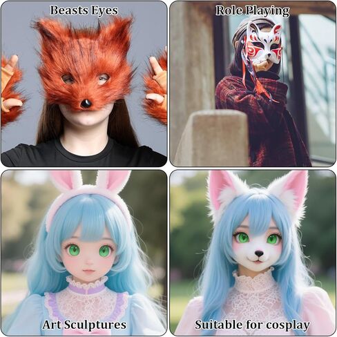 شبكة عيون Fursuit، 10 قطع 0.5 مم PVC قابلة للطباعة باللونين الأبيض والأسود، 11.8 بوصة × 7.87 بوصة، شبكات عيون تنكرية مقاومة للماء قابلة للتنفس لأقنعة بدلة الفراء، والدعائم، ومستلزمات الحرف اليدوية in Kuwait