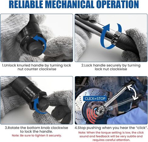 XJX 1/2-Inch Drive Click Torque Wrench Set, 10-160FT-LB/13.6-217.1Nm Torque Wrench in Kuwait