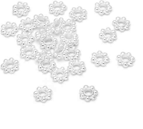 200 PCS زهرة الفواصل الخرز التبتي 4MM ديزي زهرة رقيقة رونيللي فاصل حبة مسطحة حبة مسطحة لجوار سوار المجوهرات صنع المجوهرات 1111 in Kuwait