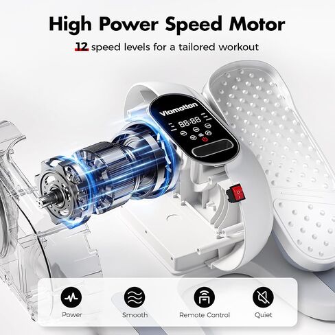 تحت جهاز الإهليلجي المكتبي ، تمرين الساق كما يظهر على شاشة التلفزيون أثناء الجلوس مع كبار مع التحكم عن بعد ، وممارسات دواسة محمولة وهادئة مع 12 سرعة قابلة للتعديل ، أسود in Kuwait