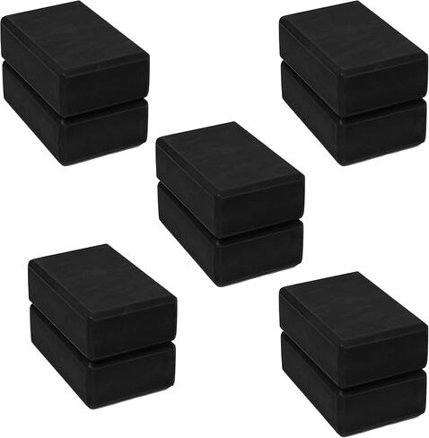 3" Yoga Block, 10 Pack Bulk EVA Foam Yoga Blocks, Firm and Supportive Yoga Brick, Balance Foam for Stretching, Pilates, and Workout, 3" x 6" x 9" in Kuwait