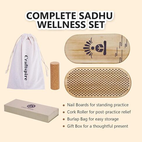 Premium Sadhu Board Foot Massage Tool with Gift Box in Kuwait