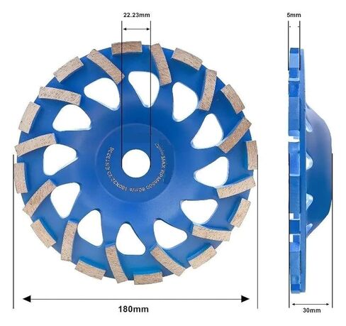 ACE850 7"/180MM Diamond Grinding Cup Wheel Disc Segmented Turbo for Concrete Masonry Marble Polishing Tools ACE850 in Kuwait