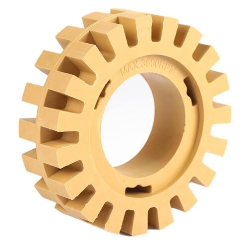 Zerodis 4 Inch Rubber Drill Wheel, 100mm Zigzag Teeth Grinding and Polishing Wheel Eraser for Car Detailing, Auto Polishing Accessory Abrasive (4 Inch (102mm ID, 3.8mm Thickness) Hollow) in Saudi Arabia