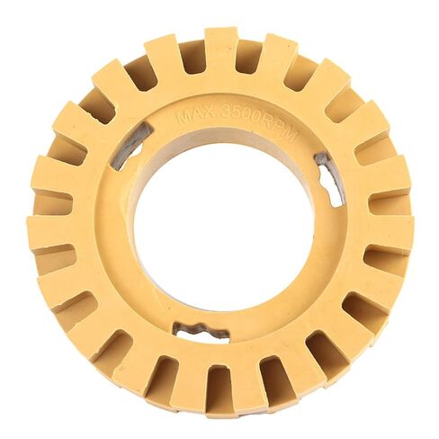 Zerodis 4 Inch Rubber Drill Wheel, 100mm Zigzag Teeth Grinding and Polishing Wheel Eraser for Car Detailing, Auto Polishing Accessory Abrasive (4 Inch (102mm ID, 3.8mm Thickness) Hollow) in Saudi Arabia