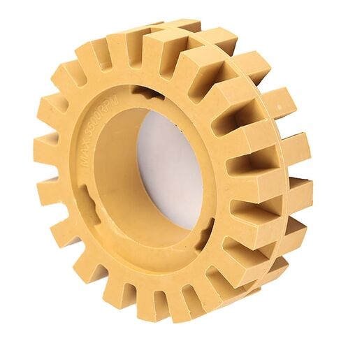 Zerodis 4 Inch Rubber Drill Wheel, 100mm Zigzag Teeth Grinding and Polishing Wheel Eraser for Car Detailing, Auto Polishing Accessory Abrasive (4 Inch (102mm ID, 3.8mm Thickness) Hollow) in Saudi Arabia