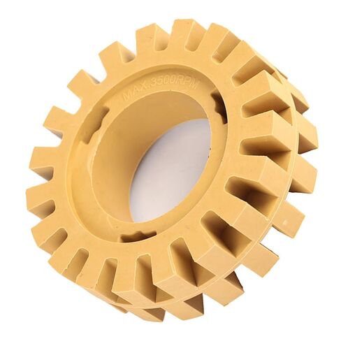Zerodis 4 Inch Rubber Drill Wheel, 100mm Zigzag Teeth Grinding and Polishing Wheel Eraser for Car Detailing, Auto Polishing Accessory Abrasive (4 Inch (102mm ID, 3.8mm Thickness) Hollow) in Saudi Arabia
