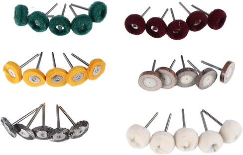 مجموعة عجلات طحن وتلميع إزالة المعادن 30 قطعة مع ساق 1/8، ملحقات أدوات قوية، افتراضية in Kuwait