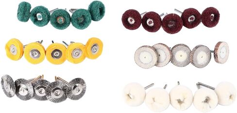 مجموعة عجلات طحن وتلميع إزالة المعادن 30 قطعة مع ساق 1/8، ملحقات أدوات قوية، افتراضية in Kuwait