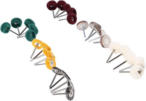 مجموعة عجلات طحن وتلميع إزالة المعادن 30 قطعة مع ساق 1/8، ملحقات أدوات قوية، افتراضية in Kuwait