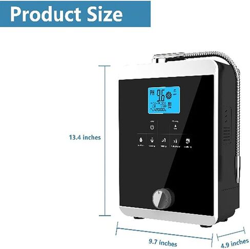 Water Ionizer and Water Purifier Machine, Water Filtration System Ph 3.5-10.5 Alkaline Acid Water Machine, Up to -800Mv Orp, 8000L, Auto-Cleaning, Instant Heating 58°C in Saudi Arabia