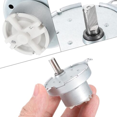 محرك MECCANIXITY ذو السرعة البطيئة JS-50T D-Shaft Gear محرك كهربائي، 24V DC 40RPM Motor CW/CCW D Shaft DC Motor عزم دوران كبير لحامل عرض دوار لخيوط الطابعة ثلاثية الأبعاد in Saudi Arabia