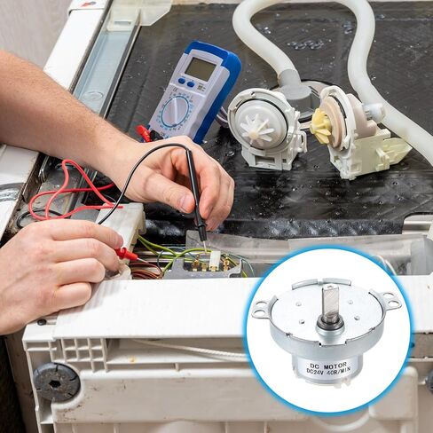 محرك MECCANIXITY ذو السرعة البطيئة JS-50T D-Shaft Gear محرك كهربائي، 24V DC 40RPM Motor CW/CCW D Shaft DC Motor عزم دوران كبير لحامل عرض دوار لخيوط الطابعة ثلاثية الأبعاد in Saudi Arabia