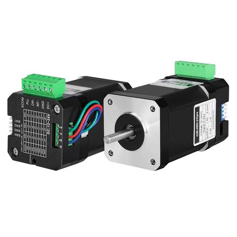 Nema 17 Stepper Motor with Integrated Stepper Driver 1.8‌°‌ 2 Phase High Torque 0.41Nm(58.06oz·in) Bipolar 1.5A 2.0Ω 56mm 42 Stepper Motor with Controller for 3D Printer DIY Robot CNC Machine in Kuwait