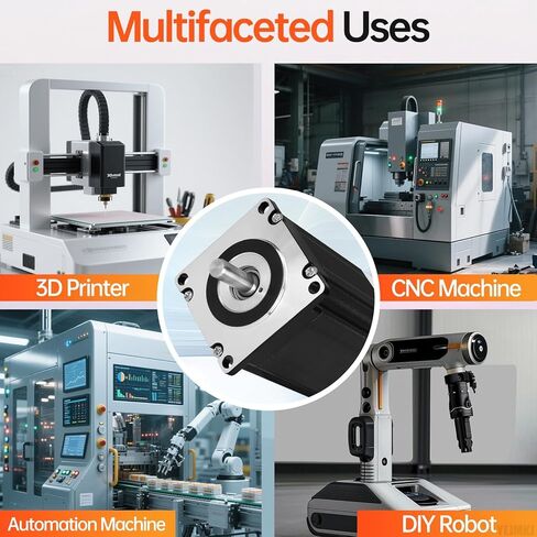 Nema 23 Closed Loop Stepper Motor with Integrated Closed Loop Stepper Driver 1.8‌°‌ 2 Phase High Torque 2.5Nm(354.03oz·in) Bipolar 4.2A 0.50Ω 118mm Cable 0.3M for CNC Mill Lathe in Kuwait