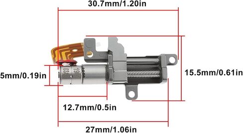 4Pcs Micro 5mm Planetary Gear Stepper Motor 2-Phase 4-Wire Linear Screw Slider Motor for DIY, Slider Travel 8 MM in Saudi Arabia