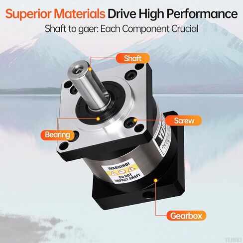 Ratio 10:1 Planetary Gearbox for Nema 23 Stepper Motor 57-67mm Backlash 15 arcmin Input Shaft 21mm φ8mm Planetary Reducer for 57 Step Motor incl. 4 Screw 2 Plug 1 Key CNC 3D Printer Lathe in Kuwait