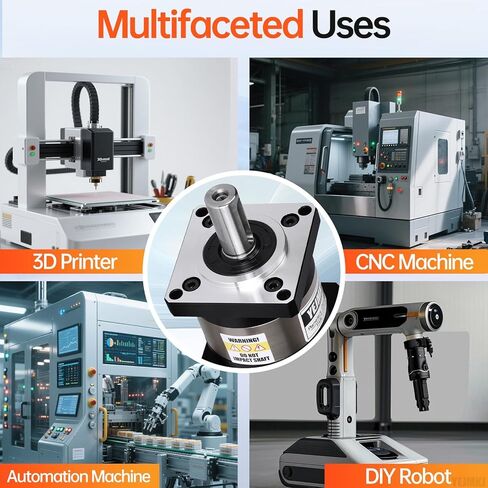 Ratio 10:1 Planetary Gearbox for Nema 23 Stepper Motor 57-67mm Backlash 15 arcmin Input Shaft 21mm φ8mm Planetary Reducer for 57 Step Motor incl. 4 Screw 2 Plug 1 Key CNC 3D Printer Lathe in Kuwait