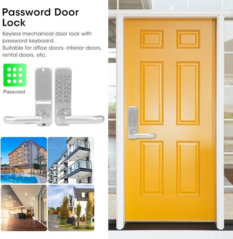 Door Keypad, Mechanical Door Lock, No Battery Required Interior Doors Rental Doors for Home Security Composite Doors in Saudi Arabia