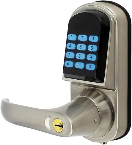MF Card Electronic Keyless Digital Keyboard Handle with Mechanical Key Intelligent Door Lock in Saudi Arabia