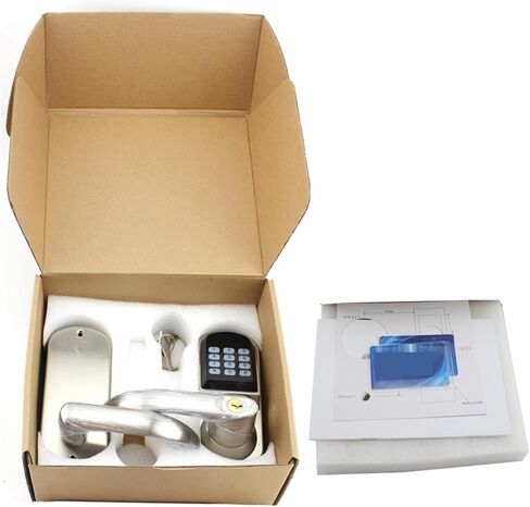MF Card Electronic Keyless Digital Keyboard Handle with Mechanical Key Intelligent Door Lock in Saudi Arabia