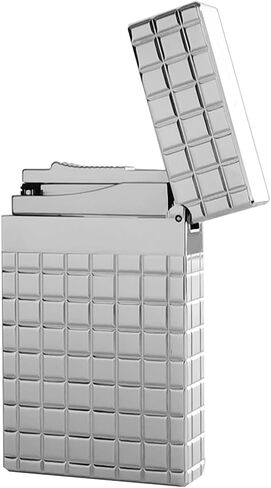 JT Dunant Classic Plaid Lighter, Ligne 2 Lighters, Metal, Ping Sound, Inflatable, Soft Flame Adjustable, Birthday Gift for Men Friend in Kuwait