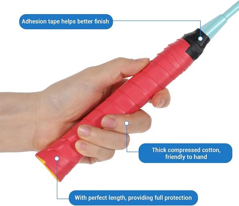 60 قطعة من شريط قبضة مضرب التنس، 12 لونًا، شريط قبضة مضرب كرة الريشة، مقابض بولي يوريثان ممتازة لمقاومة الانزلاق وامتصاص العرق، غلاف مقبض مسبق القطع للتنس، كرة الريشة، الاسكواش، كرة المخلل in Kuwait