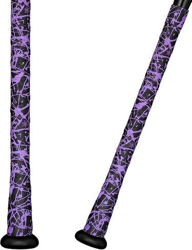 Supacaz Super Sticky Kush Neon Purple Splat Baseball Bat Tape - Softball Bat Wrap - High Performance Pro Big League Bat Grip - 0.5mm in Saudi Arabia