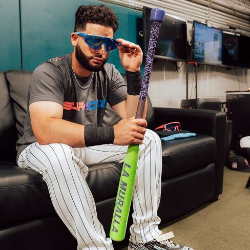 Supacaz Super Sticky Kush Neon Purple Splat Baseball Bat Tape - Softball Bat Wrap - High Performance Pro Big League Bat Grip - 0.5mm in Saudi Arabia