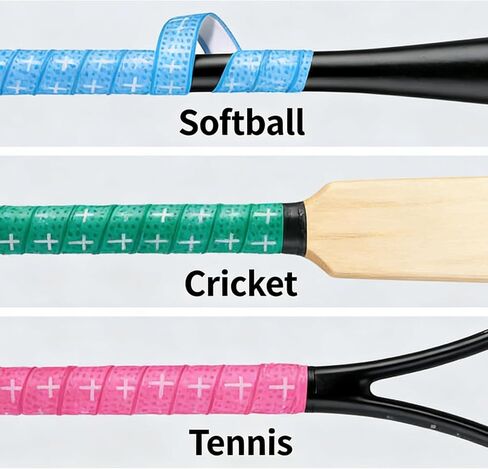 6 Pcs 1.5mm Precut Full Adhesive Baseball Bat Grip Tape, Cross Faith Non Slip Bat Handle Wrap, 43.3x1.18in Sports Grip Tape for Baseball Softball Cricket, Compatible with Most Bats in Kuwait