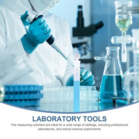 25ml Thick Glass Measuring Cylinder with Stopper, Graduated Cylinder with Metric Scale for Laboratory and Scientific Use in Saudi Arabia