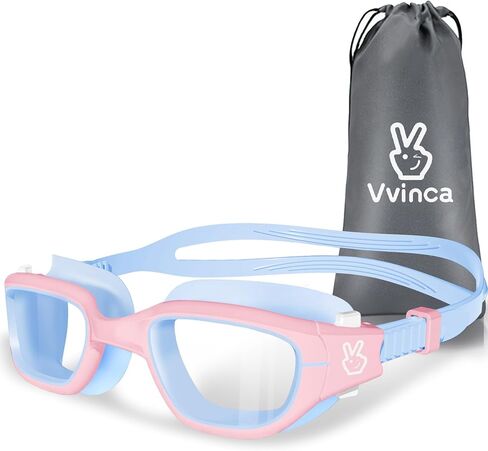 Vvinca Kids Swim Goggles, Swimming Goggles for Toddlers Kids 3-14 Anti-Fog UV Protection No Leak Pool Glasses for Boys Girls in Saudi Arabia