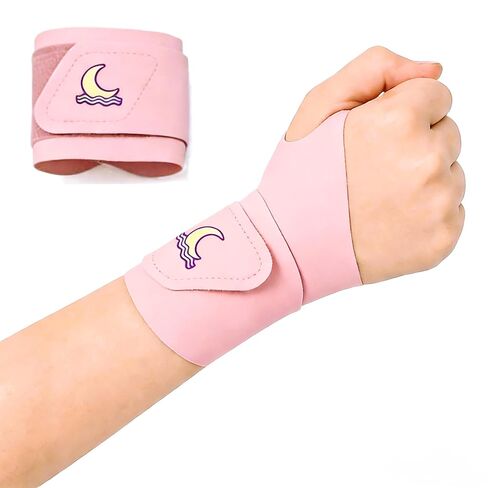 غلاف دعم المعصم الرفيع للغاية للأطفال من CrescentBay، تصميم قابل للتعديل للمعصم الصغير، 4.3 بوصة وما فوق (زهري وردي) in Kuwait