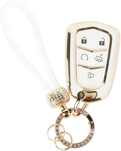 ESEWALAS Bling Car Key Fob Case,Car Key Fob Cover Key Case Shell,Car Remote Smart Key Protector Holder,TPU Key Case with Keychain Lanyard,Keyless Remote Key Fob Shell (for Vw a) in Kuwait