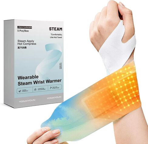 Hot Wrist Warmers for Carpal Tunnel Relief - Portable Heating Pad, Portable Wearable HeatWraps Up to 6 Hours of Relief - Fastest Activation for On-The-Go Warmth - 5-Count in Saudi Arabia