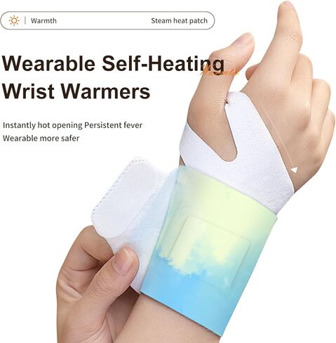 Hot Wrist Warmers for Carpal Tunnel Relief - Portable Heating Pad, Portable Wearable HeatWraps Up to 6 Hours of Relief - Fastest Activation for On-The-Go Warmth - 5-Count in Saudi Arabia