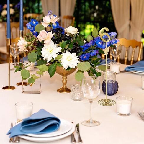 10 Pcs Metal Table Numbers with Sturdy Holder Base 12 Inch Stainless Steel Party Desk Figure Gold 1-10 Table Numbers for Wedding Reception Party Banquet Catering Event in Saudi Arabia
